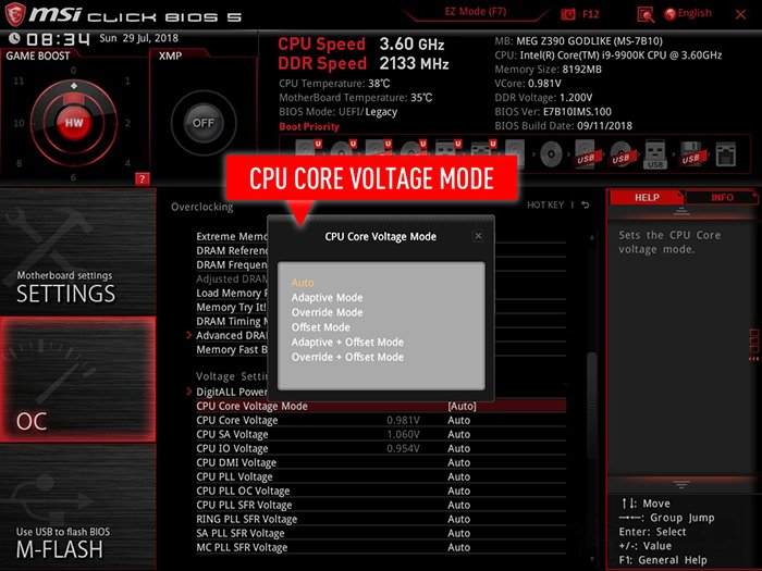 微星Z390主板：intel九代i5-9600K、i7-9700K、i9-9900K超频教程